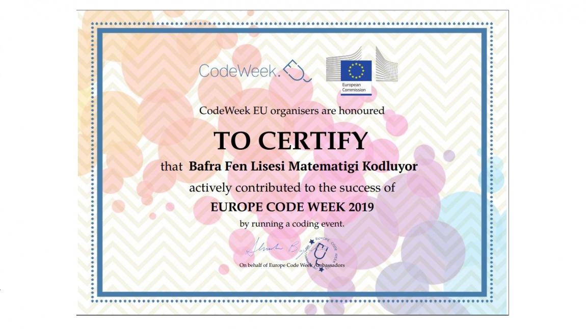Uluslararası 2019 AB Kod Haftası CodeWeek  